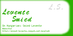 levente smied business card